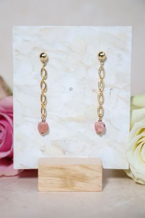 Boucle pendante rhodochrosite