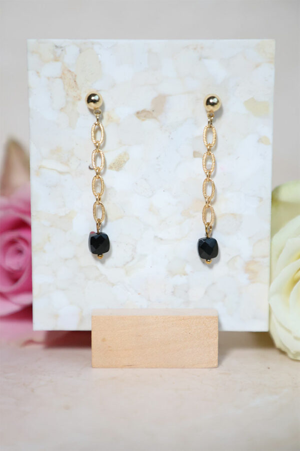Boucle pendante onyx